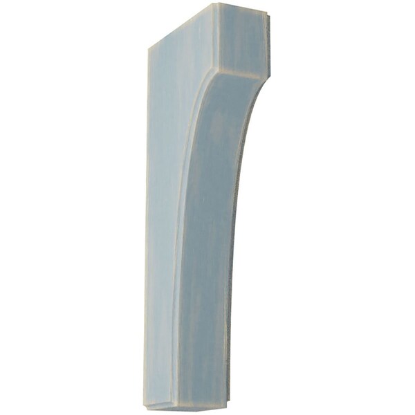 Ekena Millwork 1 3/4"W x 4"D x 10"H Clarksville Wood Vintage Decor Bracket, Driftwood Blue BKTWD02X04X10CVBU - main